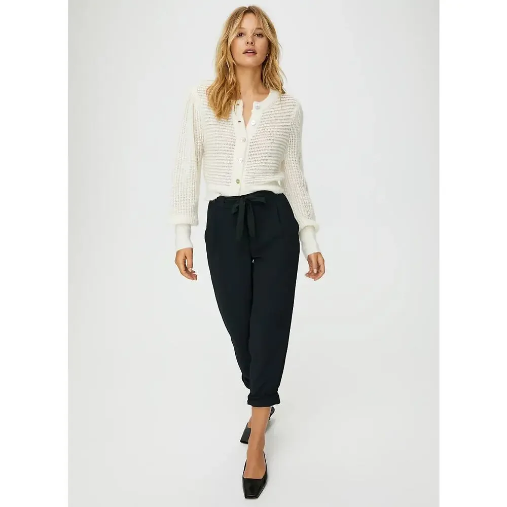 Aritzia Wilfred Allant Cropped Tie Waist Pant Charcoal Size 6 - Picture 9 of 11